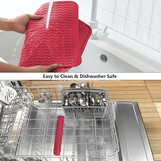 ZLR Silicone Dish Drying Mat 12" x 12" Square - Image 8