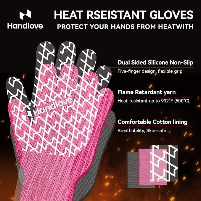 HandLove Aramid Heat Resistant BBQ Gloves – Grilling & Oven Gloves - Image 3