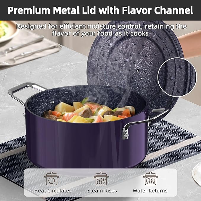 Nuwave Lux 13pc Forged Lightweight Cookware Set PFAS Free, Healthy G10 Duralon - Image 4