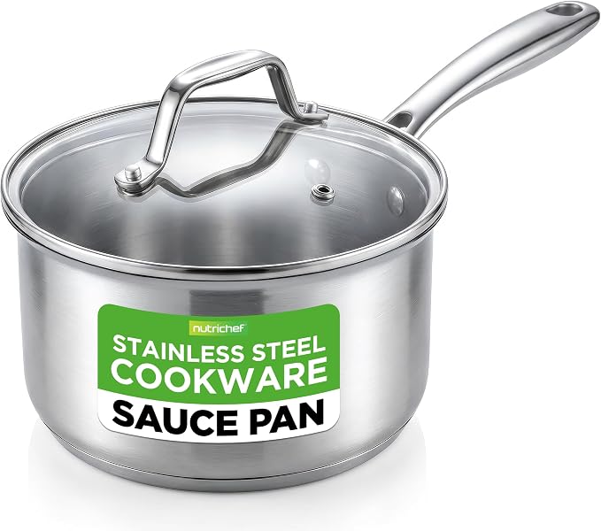 NutriChef 2-Quart Stainless Steel Saucepan by NutriChef%E2%84%A2Kitchen