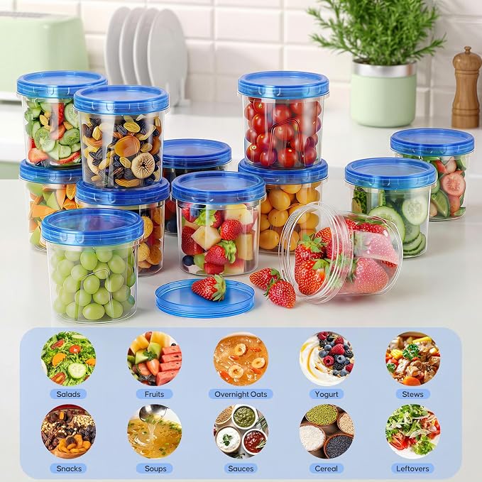 Freezer Storage Containers Set, Small Plastic Containers - Image 2