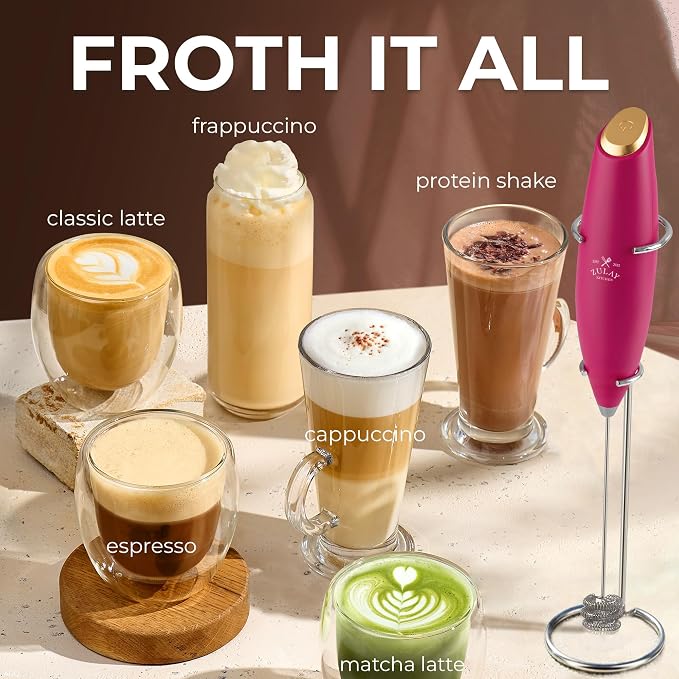 Zulay Kitchen Patented Tornado Triple Whisk Milk Frother - Image 5