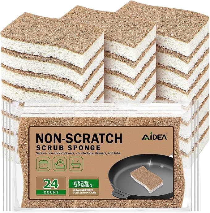 AIDEA Sponges Non Scratch, Natural Sponge by AIDEAHOME