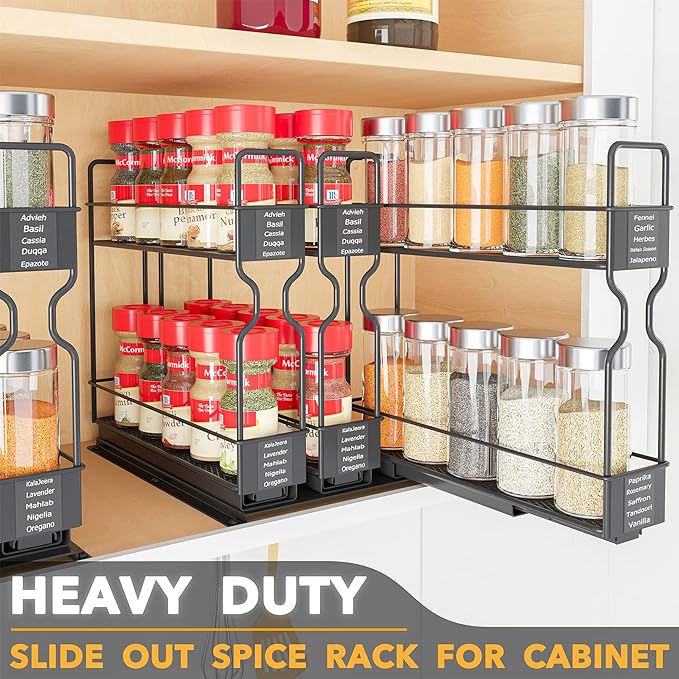 SpaceAid Pull Out Spice Rack Organizer - Image 2