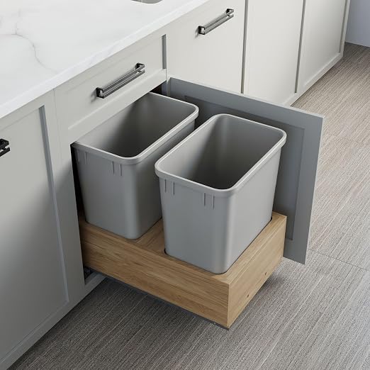 Dowell Double 35Qt Undermount Trash Pull-Out Waste Container - Image 3