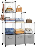 HOMIDEC Closet Organizers and Storage, 9 Cube Storage Organizer, Portable by DecorateYourHome