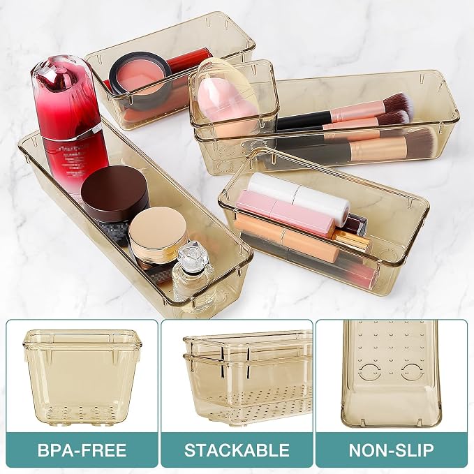 StorMiracle 10 PCS Drawer Organizer Set, 5 Varied Size Bathroom and kitchen - Image 3