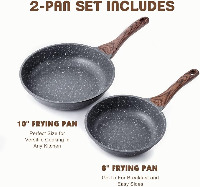 SENSARTE Nonstick Frying Pan Skillets, Swiss Granite Coating Omelette Pans - Image 4