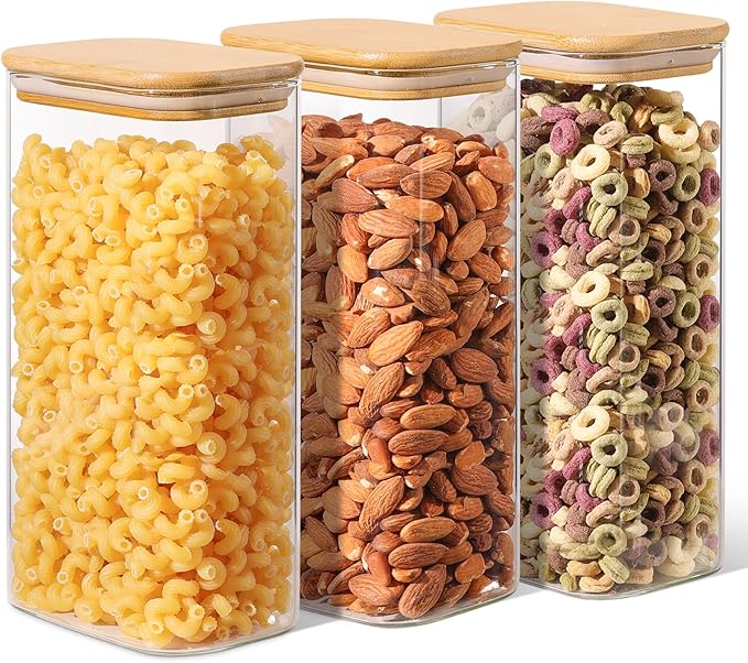 ComSaf 1.8 Qt Rectangle Glass Storage Containers by ComSaf