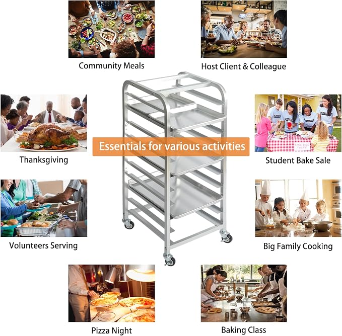 lopeztek 10-Tier Quarter & Half Sheet Pan Rack - Image 7