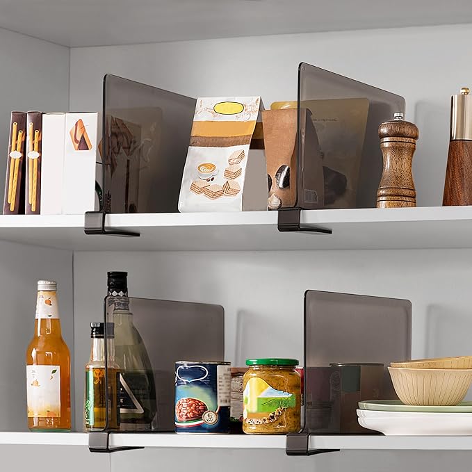 HBlife 6 Pack Grey Shelf Dividers, Vertical Purse Organizer - Image 9