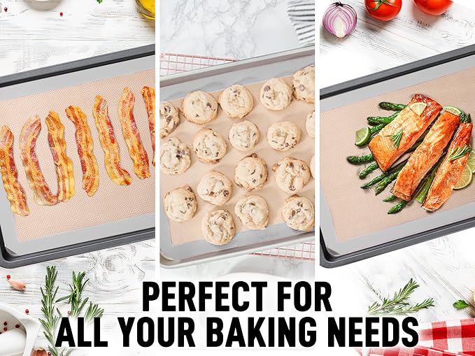 Zulay Kitchen Silicone Baking Mat Sheet Set - Image 6