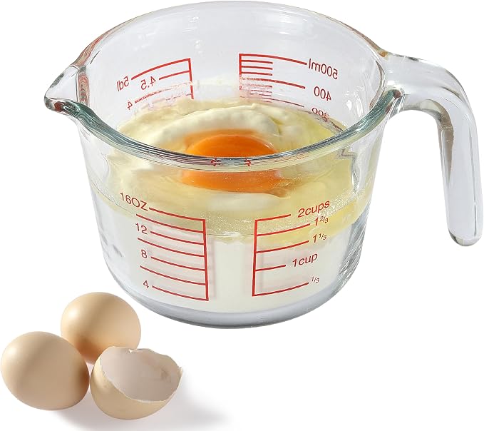 VRUIFA Glass Measuring Cup For Baking and Cooking, Dishwasher, Microwave and by Unknown