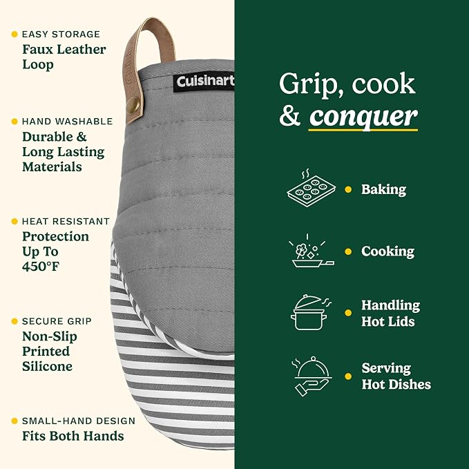 Cuisinart Mini Oven Mitts – 5.5” x 8” Heat-Resistant Kitchen Mitts - Image 5