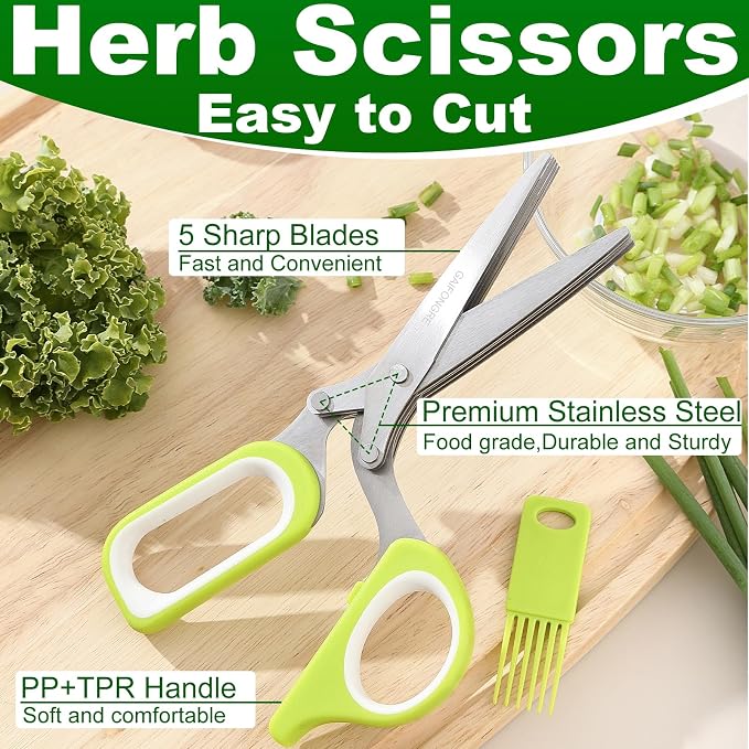Heavy Duty Poultry Shears Herb Vegetable Salad Scissors 2pcs set, Kitchen Shears - Image 7