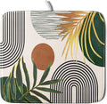 Boho Leaves Dish Drying Mat 16x18 inch Mid Century Absorbent Drainer Rack Mats by Giwawa