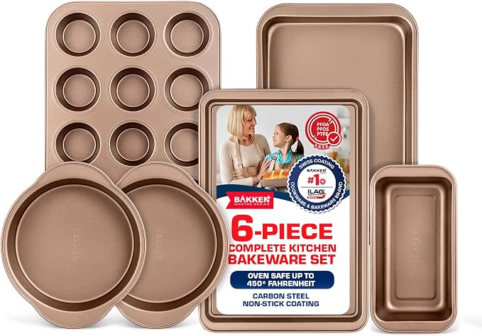 BAKKEN 6-Piece Kitchen Baking Pan Set by Unknown