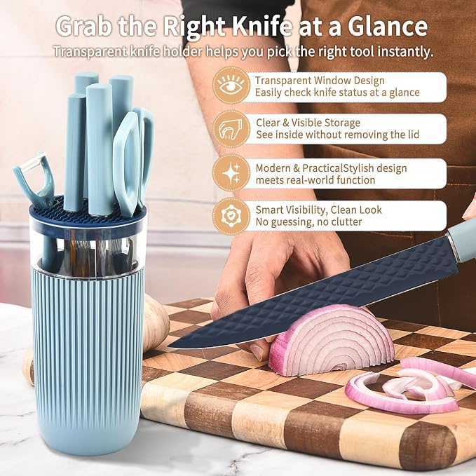 Knife Set, 7-Piece Kitchen Knife Set - Image 4