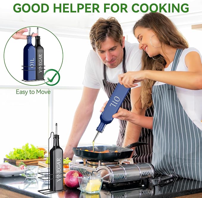 Vakoo Oil and Vinegar Dispenser Set - 17oz/500ml - Image 7