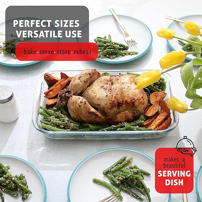 EATEX 16-Piece Deep Glass Casserole Dishes - Image 8