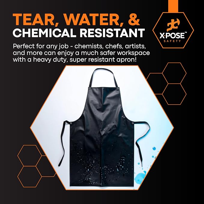 Xpose Safety Heavy Duty Vinyl Waterproof Aprons, Industrial and Commercial Use - Image 5