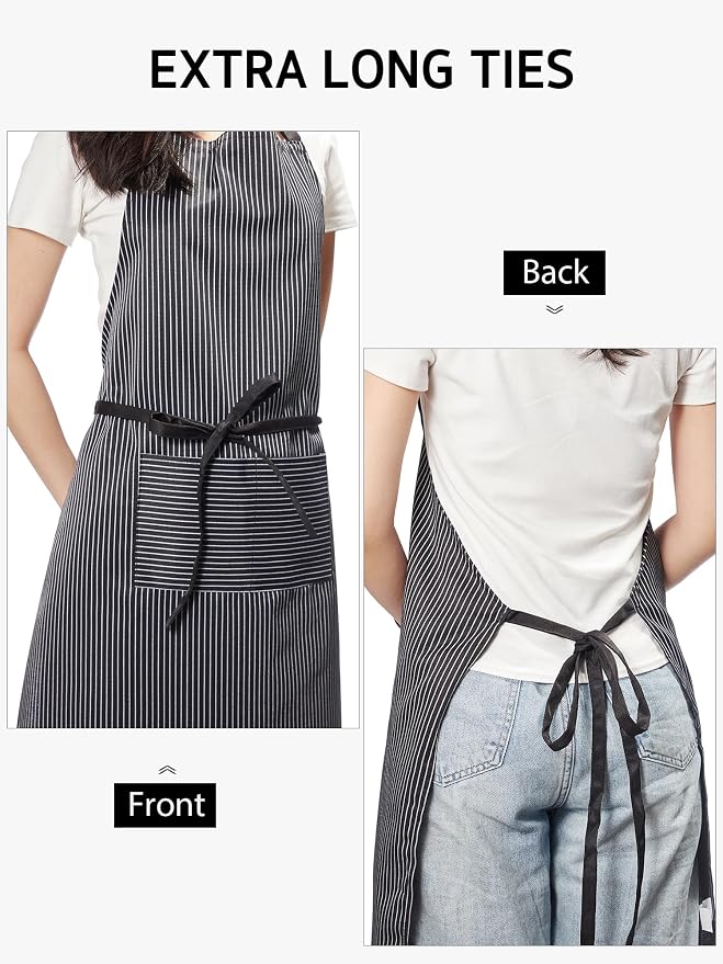 Syntus Apron for Men Women, Adjustable Cooking Kitchen Chef Aprons - Image 5