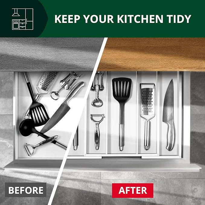 ROYAL CRAFT WOOD Luxury Bamboo Kitchen Drawer Organizer - Image 5