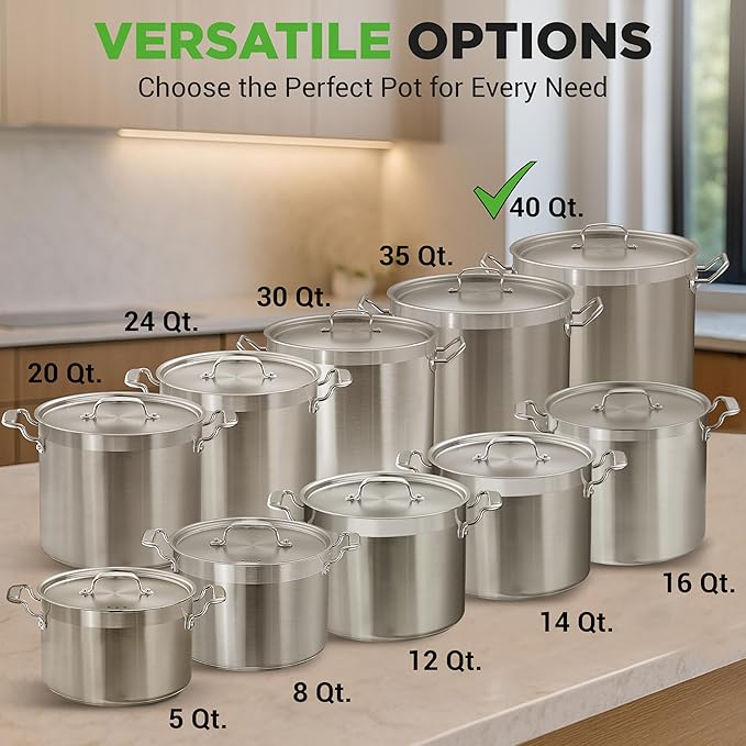 NutriChef Stainless Steel Stock Pot - Image 3