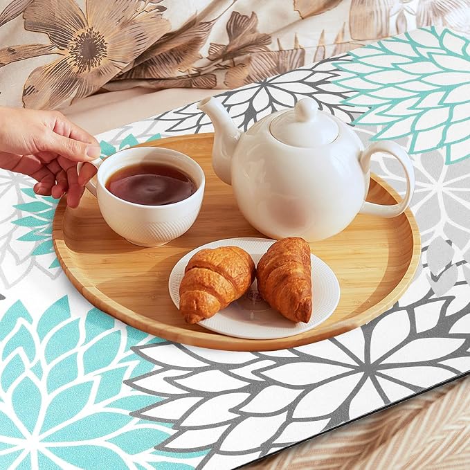 Findosom 2PCS 16" x 24" Dish Drying Mat & 24" x 5.5" Sink Splash Guard - Image 8