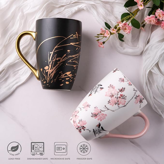 AmorArc Ceramic Tea Cup with Infuser and Lid, 17 Oz, Ceramic Cup with Handle - Image 7