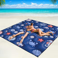WIWIGO Beach Blanket Waterproof Sandproof Beach Mat 79" X 83"/10'x9'for 2-8 by WIWIGO