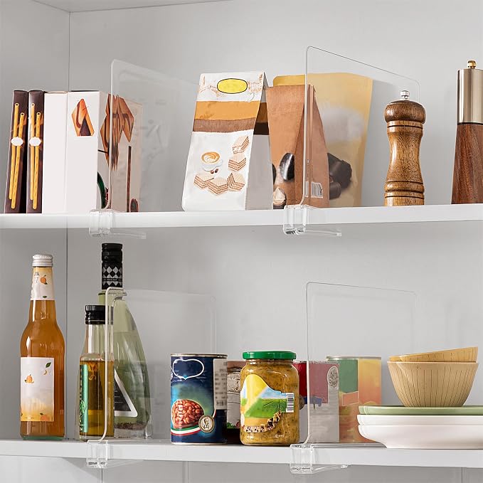 12 Pack 12 Inches Clear Shelf Dividers - Image 6