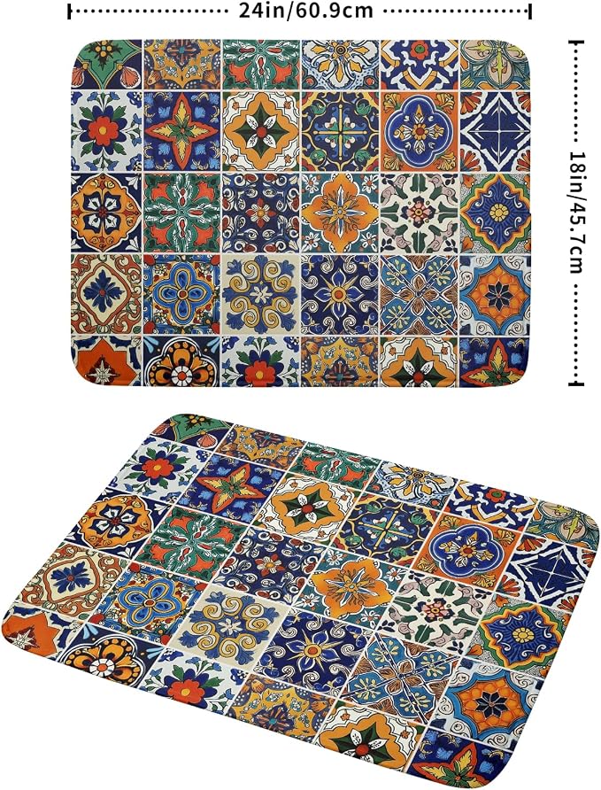 Talavera Mexican Tiles Dish Drying Mat - Image 2