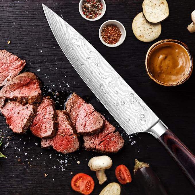 Professional Kitchen Knife Set, 5-Piece High Carbon German Stainless Steel Chef - Image 2