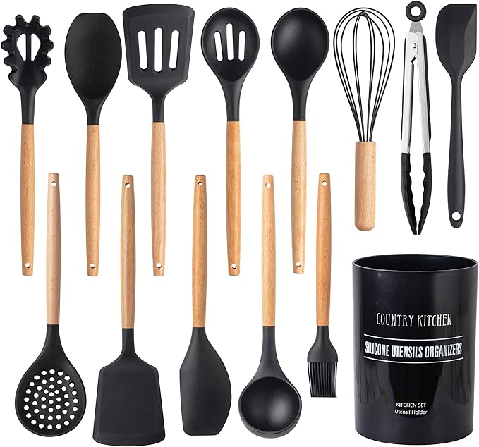 Country Kitchen Non Stick Silicone Utensil Set by CountryKitchen