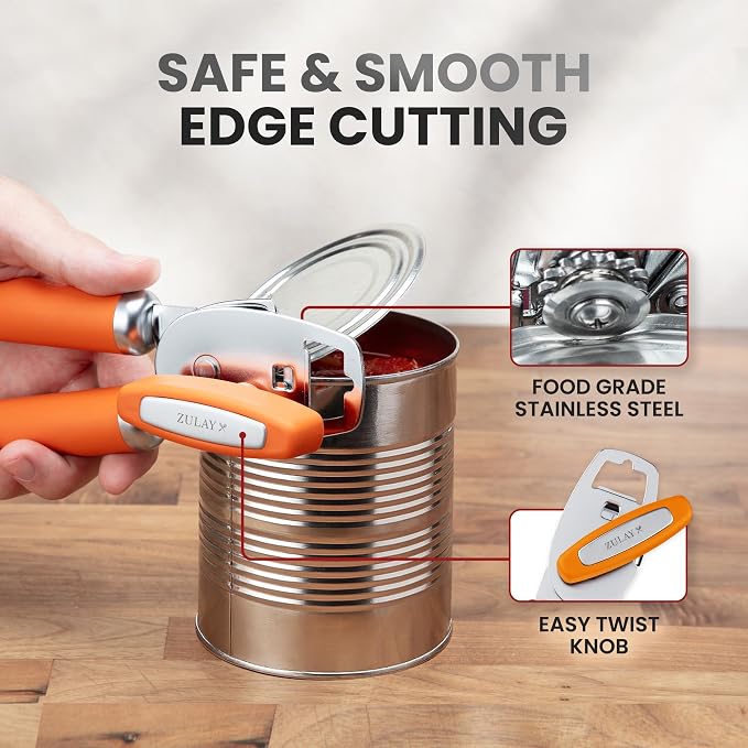 Zulay Kitchen Heavy Duty Stainless Steel Can Opener Manual - Image 4