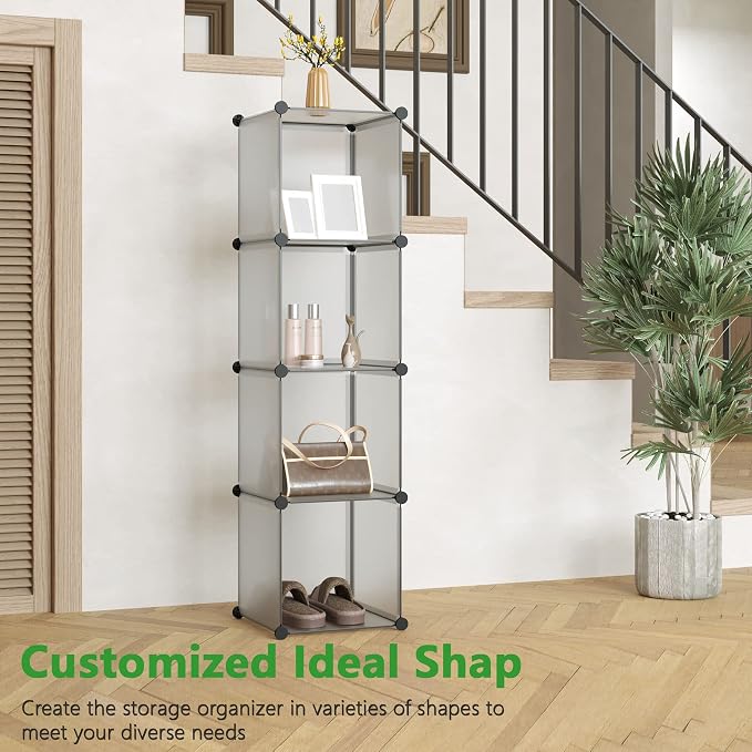 C&AHOME Cube Storage Organizer, 4-Cube Shelves Units, Closet Cabinet, DIY - Image 4