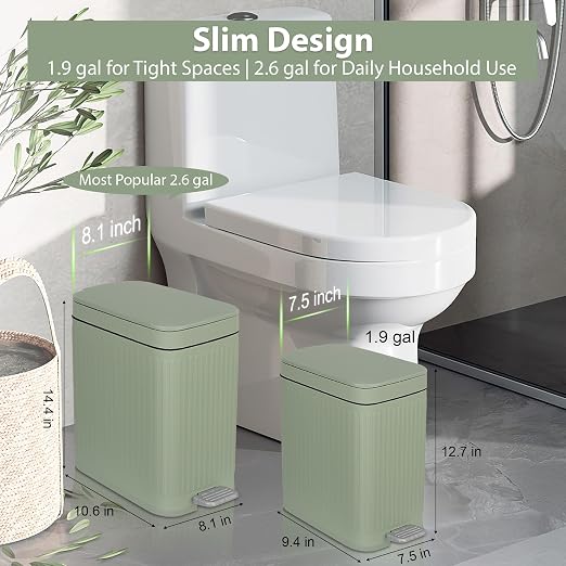 rejomiik Small Bathroom Trash Can - Image 2