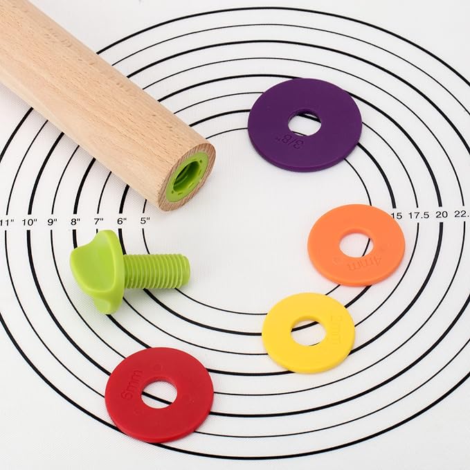 Rolling Pin with Thickness Rings - Image 5