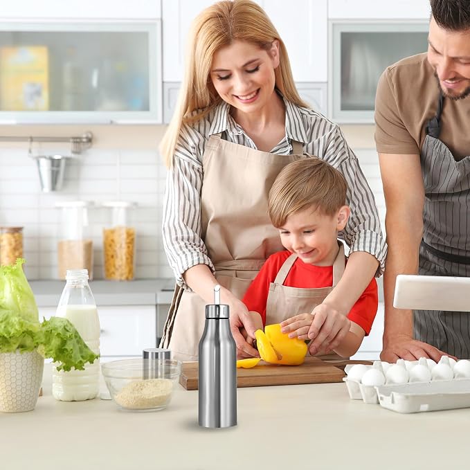Stainless Steel Oil Dispenser Bottle - 750ML Leak-Proof Oil Container - Image 7
