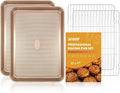 Baking Sheet with Wire Rack Set, 2 Sheet Pans with 2 Cooling Racks, Thickened by Unknown