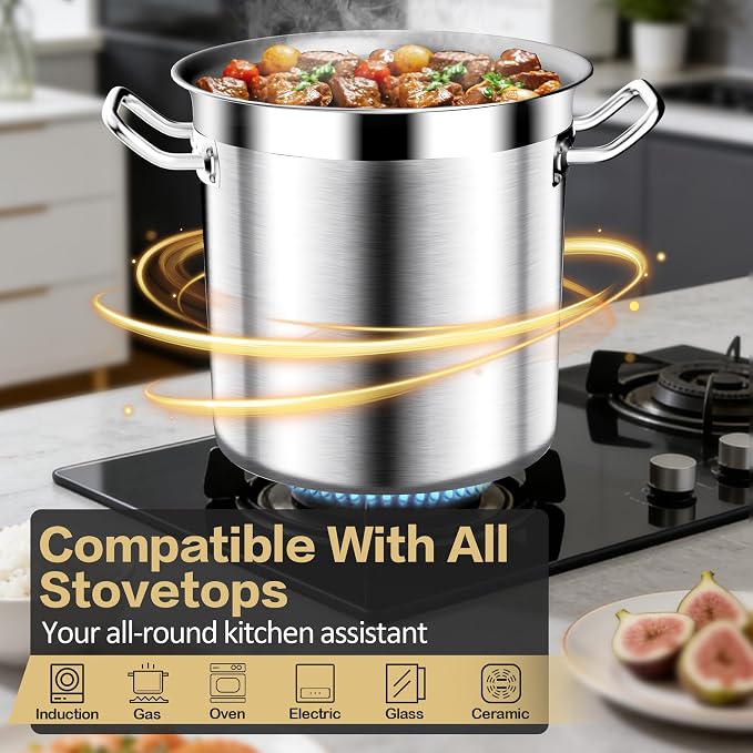 Large Stock Pot-20QT Stainless Steel Stockpot - Image 2