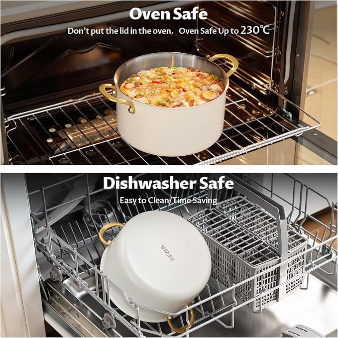 BEZIA 8 Quart Stainless Steel Stock Pot, Casserole - Image 7