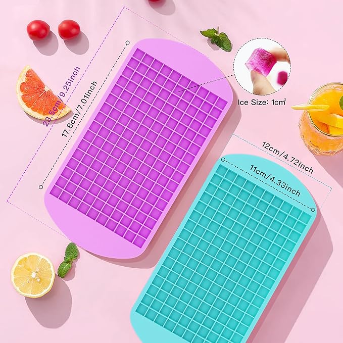 Silicone Ice Cube Tray, 160 Mini Crushed Ice Cube Molds Easy Release Small Ice - Image 7