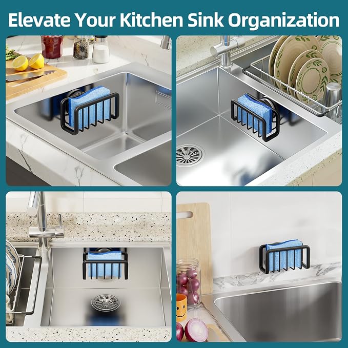 TAILI Sink Caddy with Strong Suction Cup, Sponge Holder - Image 6