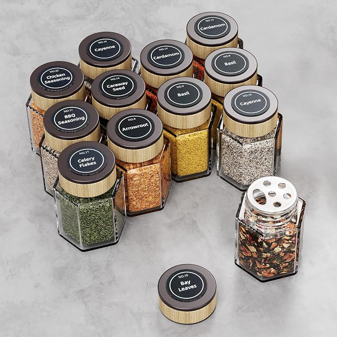 Vetacsion Set of 12 Magnetic Spice Tins - Image 8
