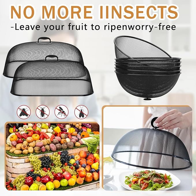 8 Pcs Metal Mesh Screen Food Cover - Image 3