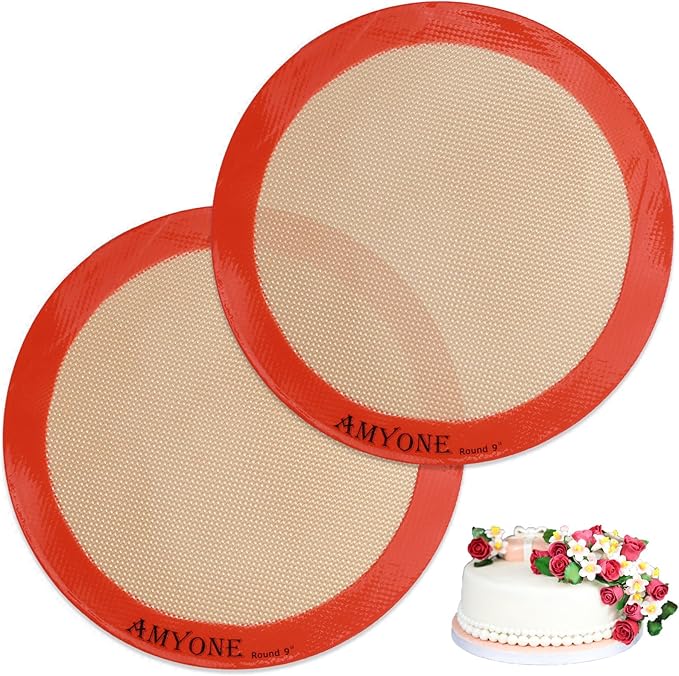 Silicone Baking Mats, Non-Stick Reusable Cookie Sheet Liners by AMYONE