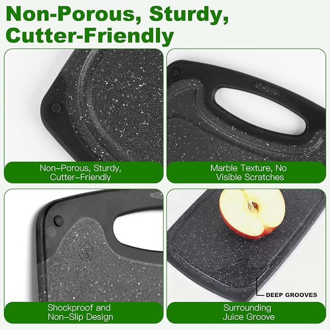 Cutting Boards, 12.5"×7.7" Plastic Chopping Board Made From Natural Food Grade - Image 3
