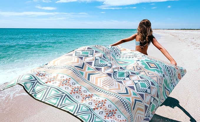 HIHOHO Beach Blanket Waterproof Sandproof Extra Large Beach Mat 79" X - Image 6